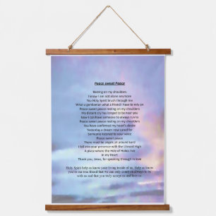 Muurkunst met de titel Vrede zoete Vrede decor Hangend Wandkleed