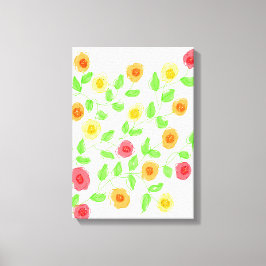 Muurkunst met drijvende kracht en Sinaasappel Canvas Afdruk