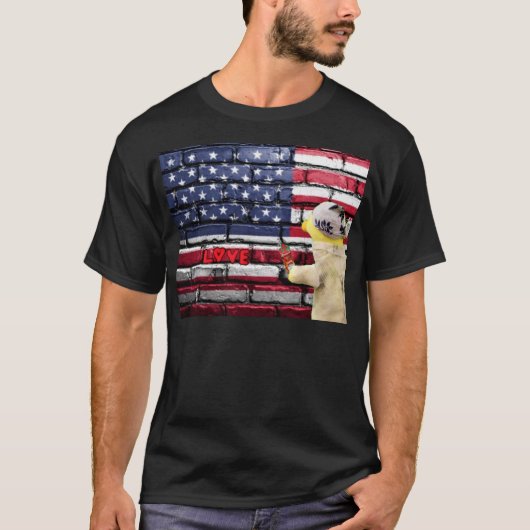 Muurkunst met graffiti-shirt t-shirt (Voorkant)