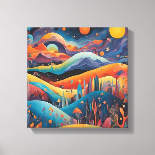 Muurkunst met veel fantasie canvas afdruk (Voorkant)