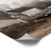 muurkunst, olieverfschilderij Coastal House Print (Hoek)