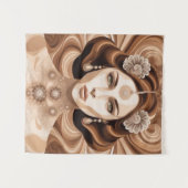 muurkunst Oude vrouw Wandkleed (Voorkant (horizontaal))