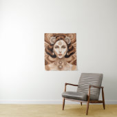 muurkunst Oude vrouw Wandkleed (In situ)