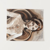 muurkunst Oude vrouw Wandkleed (Voorkant (horizontaal))