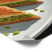 Muurkunst. Pistachio baklava. Poster (Hoek)