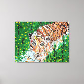 Muurkunst: tijger op de prowl canvas afdruk (Voorkant)