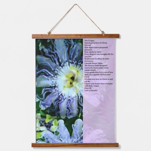 Muurkunst 'Twee druiven Hangend Wandkleed (Voorkant)