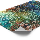 Muurkunst van artistieke vormen poster (Hoek)