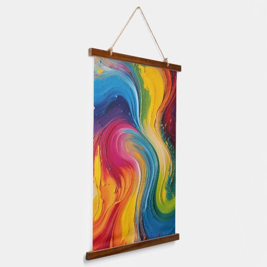 Muurkunst van het Schilderen van de Kleurenmix Hangend Wandkleed (Gebogen)