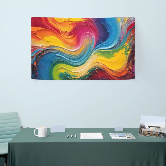 Muurkunst van het Schilderen van de Kleurenmix Spandoek (Beurs)