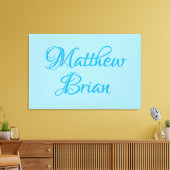 Muurkunst voor baby's (blauw) canvas afdruk (Insitu (Woonkamer))