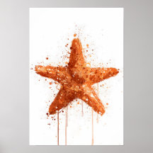 Muurkunstprint Zeedier 'Zeester'
