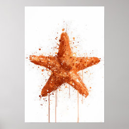 Muurkunstprint Zeedier 'Zeester' Poster