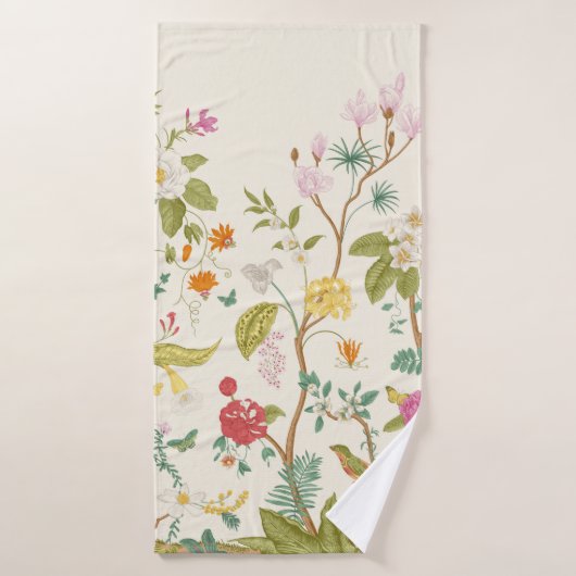 Muurlijk. Bloom. Bomen bloeien.  florale illus Badhanddoek (Badhanddoek)