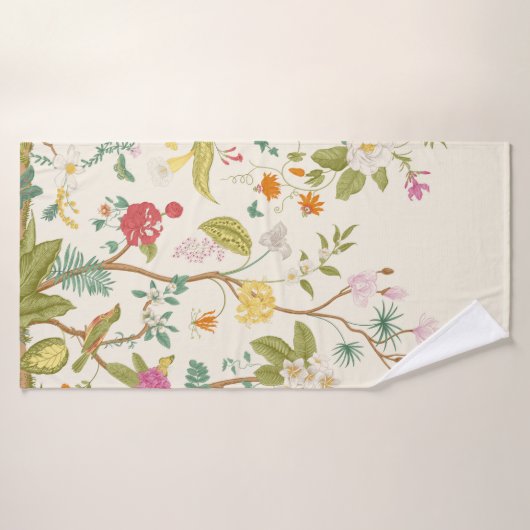 Muurlijk. Bloom. Bomen bloeien.  florale illus Badhanddoek (Badhanddoek)