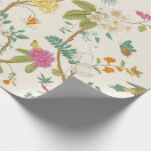 Muurlijk. Bloom. Bomen bloeien.  florale illus Cadeaupapier (Hoek)