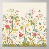 Muurlijk. Bloom. Bomen bloeien.  florale illus Poster (Voorkant)