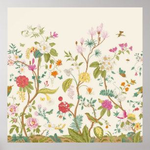 Muurlijk. Bloom. Bomen bloeien.  florale illus Poster