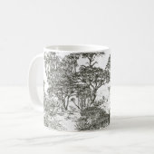 Muurlijk handgetrokken Safari Panoramisch Uitzicht Koffiemok (Voorkant links)