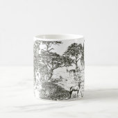 Muurlijk handgetrokken Safari Panoramisch Uitzicht Koffiemok (Center)