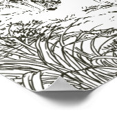 Muurlijk handgetrokken Safari Panoramisch Uitzicht Poster (Hoek)