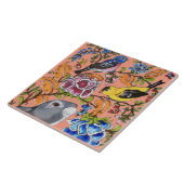 Muurlijk rabbijn koraal bovendeel van 2 stukken tegeltje (Zijkant)