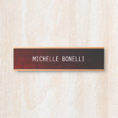 Muurontwerp Achtergrond Duidelijk Modern Bruin Roo Deurbordje (Voorkant)