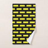 Muurpatroonzwart en geel bad handdoek (Handdoek)