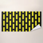 Muurpatroonzwart en geel badhanddoek (Badhanddoek)