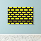 Muurpatroonzwart en geel canvas afdruk (Insitu (Houten vloer))