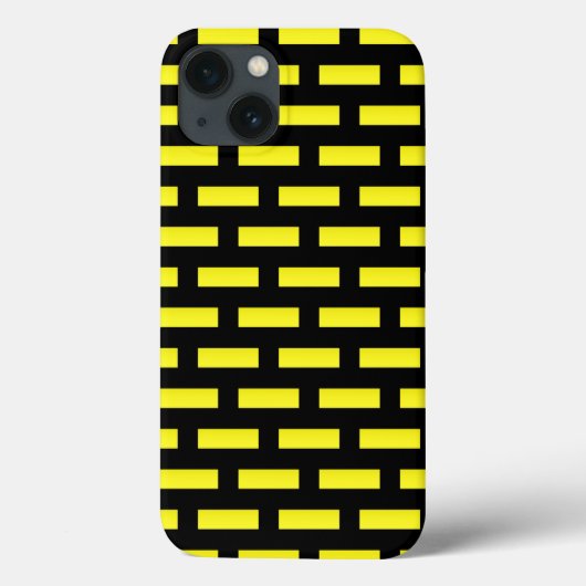 Muurpatroonzwart en geel Case-Mate iPhone case (Achterkant)