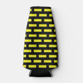 Muurpatroonzwart en geel flesjeskoeler (Voorkant)