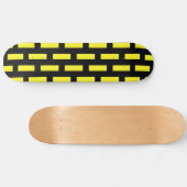 Muurpatroonzwart en geel skateboard (Horizontaal)