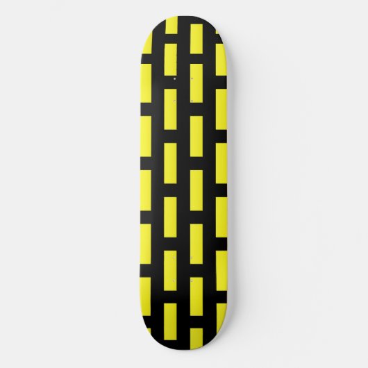 Muurpatroonzwart en geel skateboard (Voorkant)