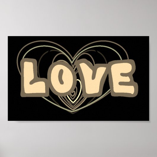 Muurposter met liefde- en hartafbeeldingen poster (Voorkant)