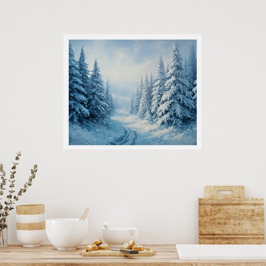 Muurposter – Rustige natuur geïnspireerd thuis Poster (Keuken)