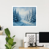 Muurposter – Rustige natuur geïnspireerd thuis Poster (Thuiskantoor)
