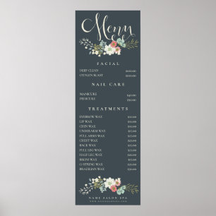 Muurprint Spa Salon Schoonheidsspecialiste Menu Pr Poster