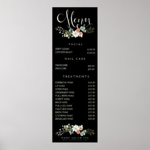 Muurprint Spa Salon Schoonheidsspecialiste Menu Pr Poster