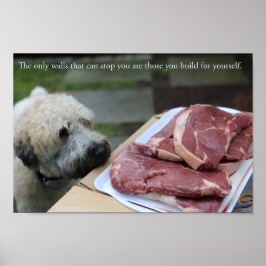 Muurprint - Vlees als Motivatie Poster (Voorkant)