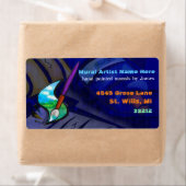 Muurschilder Grafisch Ontwerp BUSINESS WIDE Etiket (Insitu)