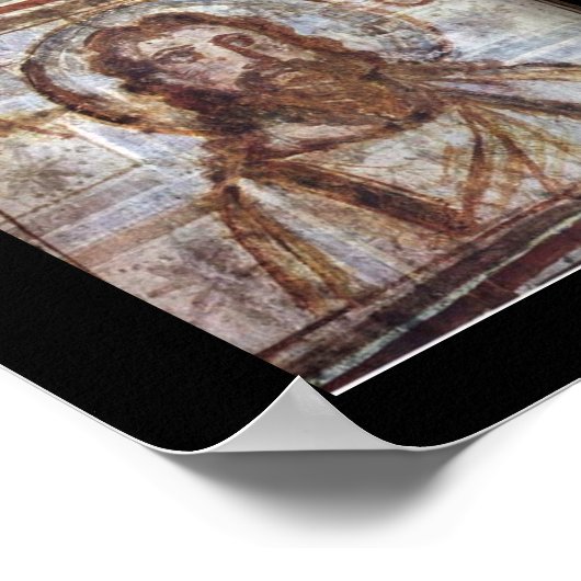 Muurschilderij van de catacomb Commodilla. Poster (Hoek)