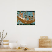 Muurschilderij van de tombe Ipuy, Thebes, dieptesi Poster (Keuken)