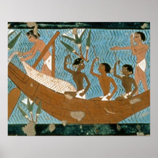 Muurschilderij van de tombe Ipuy, Thebes, dieptesi Poster (Voorkant)