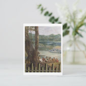 Muurschilderij van Drakelowe Hall, nr. Burton op Briefkaart (Staand voorkant)