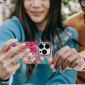 Muurschildering doodle art vlinders en bloemen kle Case-Mate iPhone case