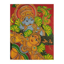 Muurschildering houtkunst