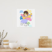 Muurschildering 'In controle om mijn doelen te ber Poster (Keuken)