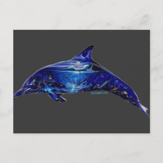 Muurschildering in Dolfijn Briefkaart