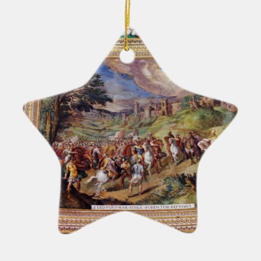 Muurschildering in het Vaticaan-museum Keramisch Ornament (Voorkant)